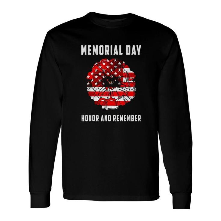 Memorial Day Remember And Honor Proud Veteran Long Sleeve T-Shirt
