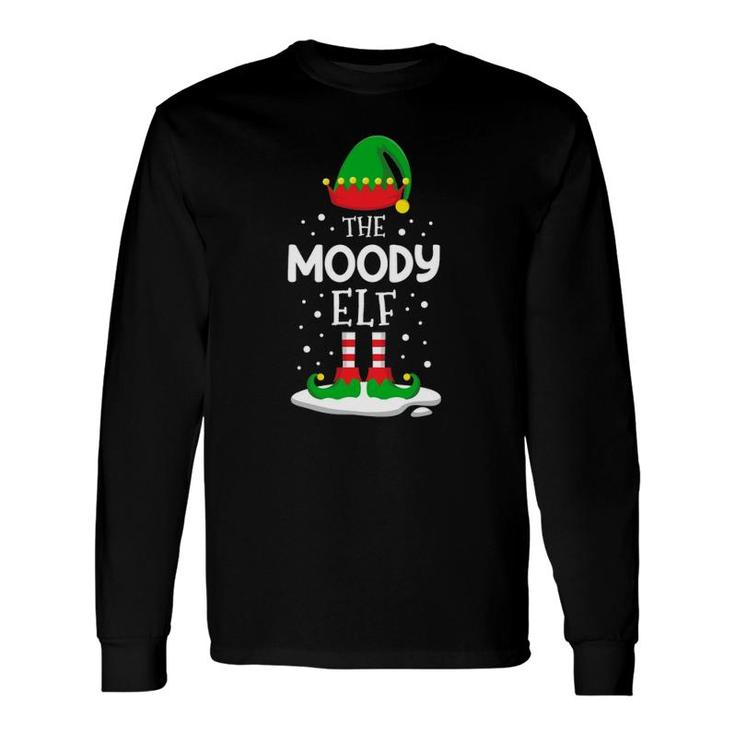 The Moody Elf Christmas Matching Costume Pjs Cute Long Sleeve T-Shirt