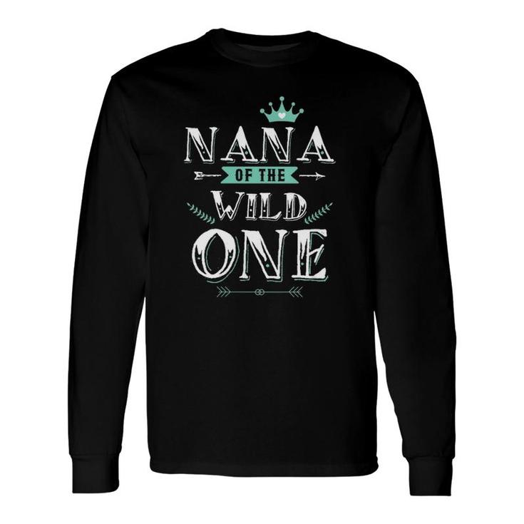 Nana Of A Wild One V-Neck Long Sleeve T-Shirt T-Shirt
