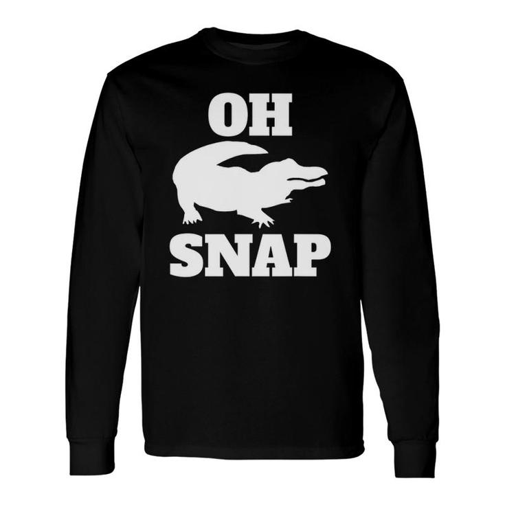 Oh Snap Alligator Graphic Animal Long Sleeve T-Shirt T-Shirt