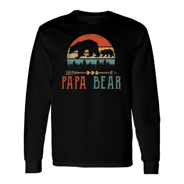 Papa Bear Daddy Fathers Day -Idea Long Sleeve T-Shirt