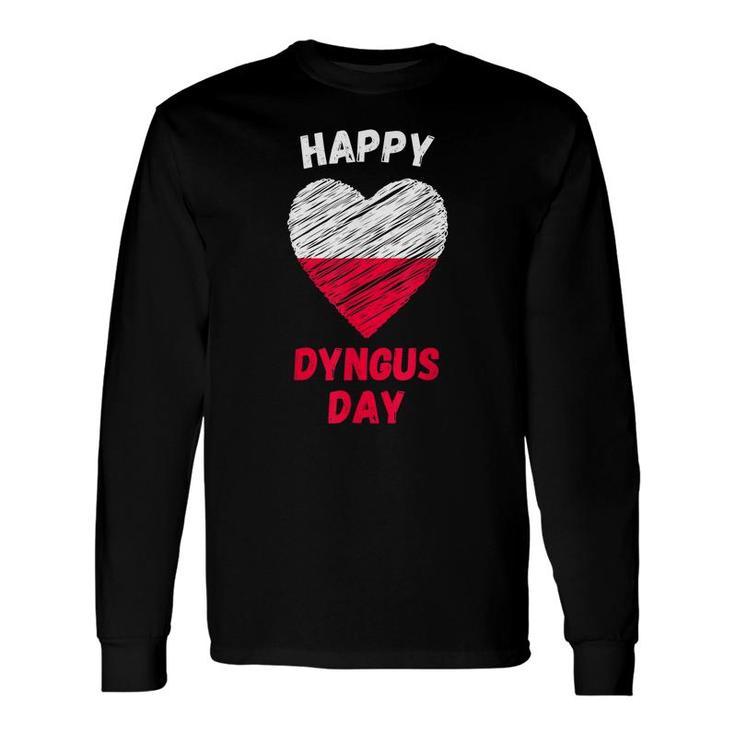 Polish Heart Happy Dyngus Day Polska Poland 2022 Long Sleeve T-Shirt