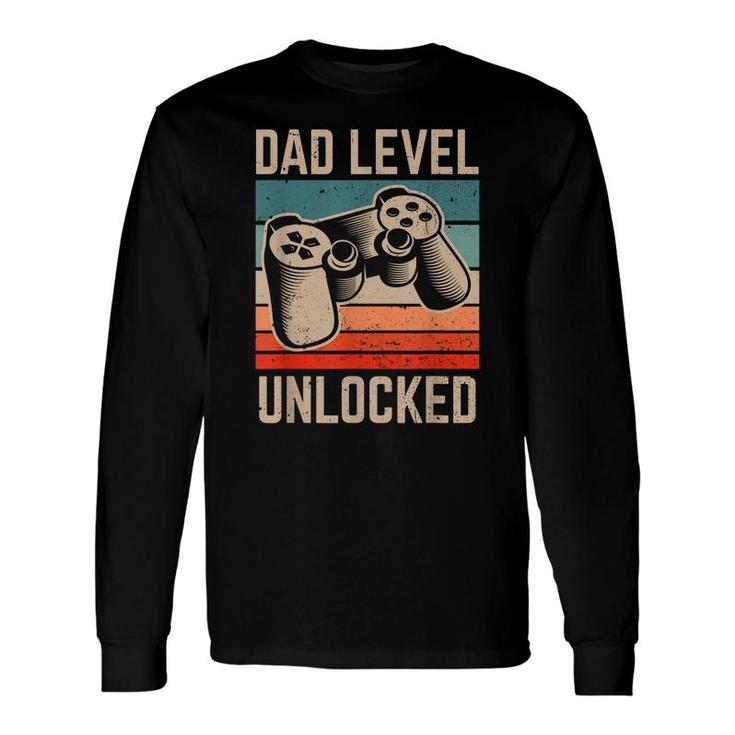 Pregnancy Announcement Dad Level Unlocked Dad To Be 2022 Long Sleeve T-Shirt