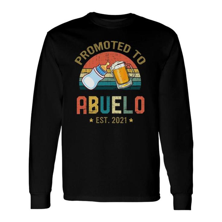 Promoted To Abuelo Est 2021 Vintage Fathers Day Long Sleeve T-Shirt