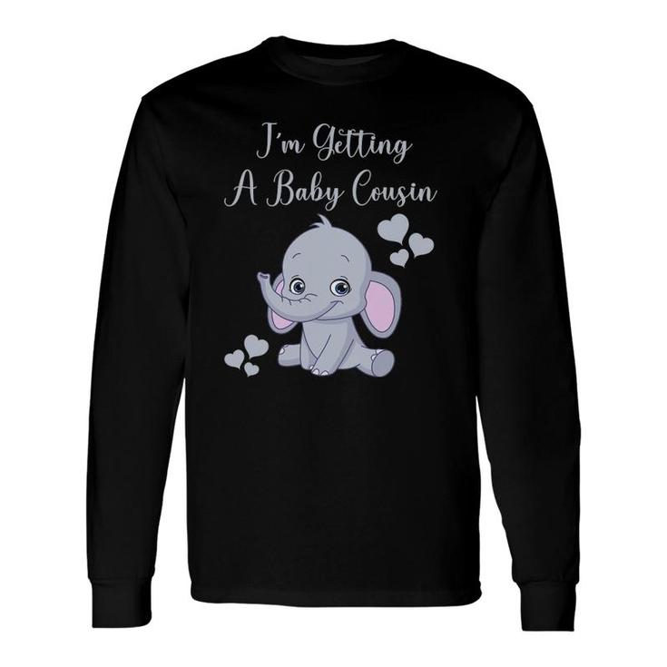 Promoted To Big Cousin Cute Elephant Pregnancy Announcement Long Sleeve T-Shirt T-Shirt