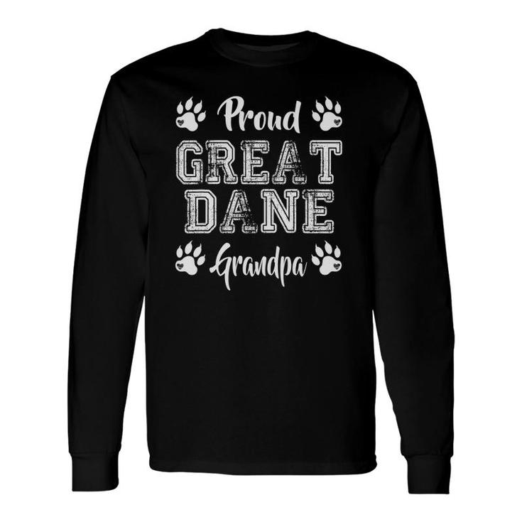 Proud Great Dane Dog Grandpa Paw Lovers Friends Long Sleeve T-Shirt