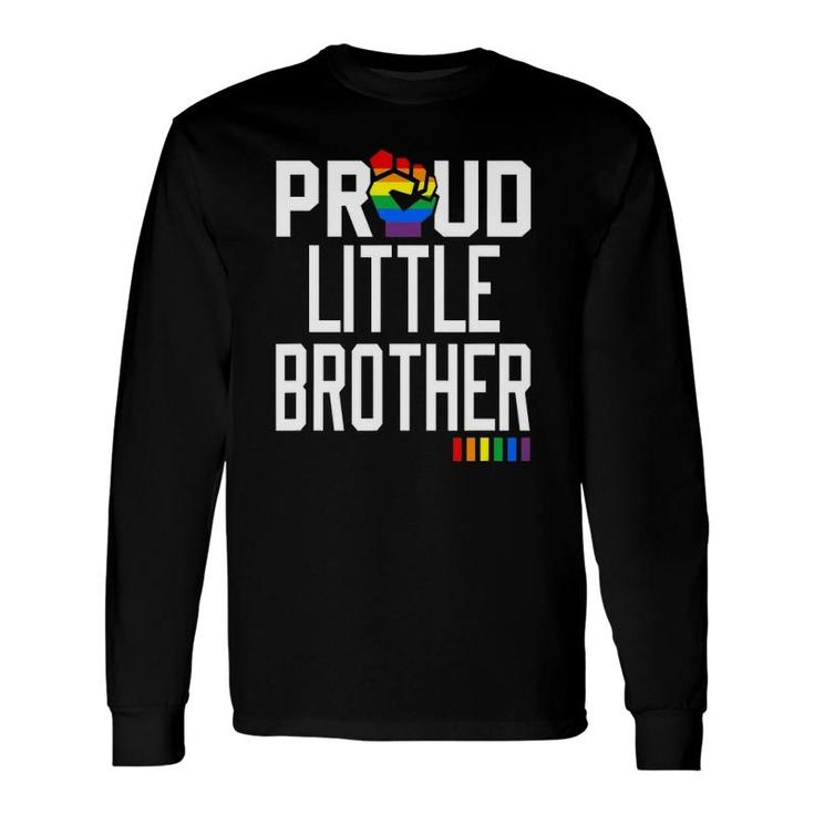 Proud Little Brother Gay Pride Month Lgbtq Long Sleeve T-Shirt