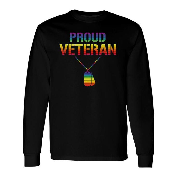 Proud Veteran Lgbtq Veterans Day Gay Pride Army Military Long Sleeve T-Shirt T-Shirt