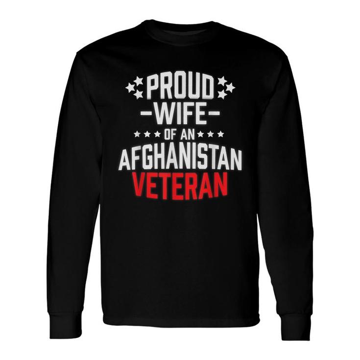 Proud Wife Of An Afghanistan Veteran Military Spouse Long Sleeve T-Shirt