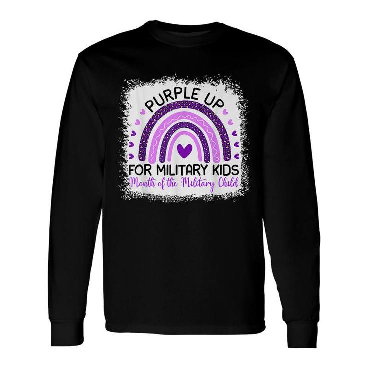 Purple Up For Military Cool Month Of The Military Child Long Sleeve T-Shirt