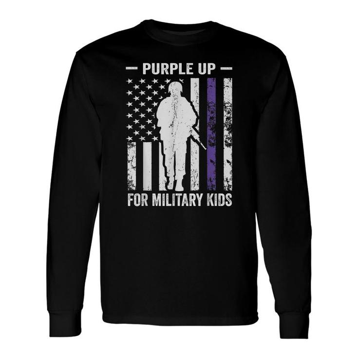 I Purple Up For Military Soldier Strong Month Long Sleeve T-Shirt