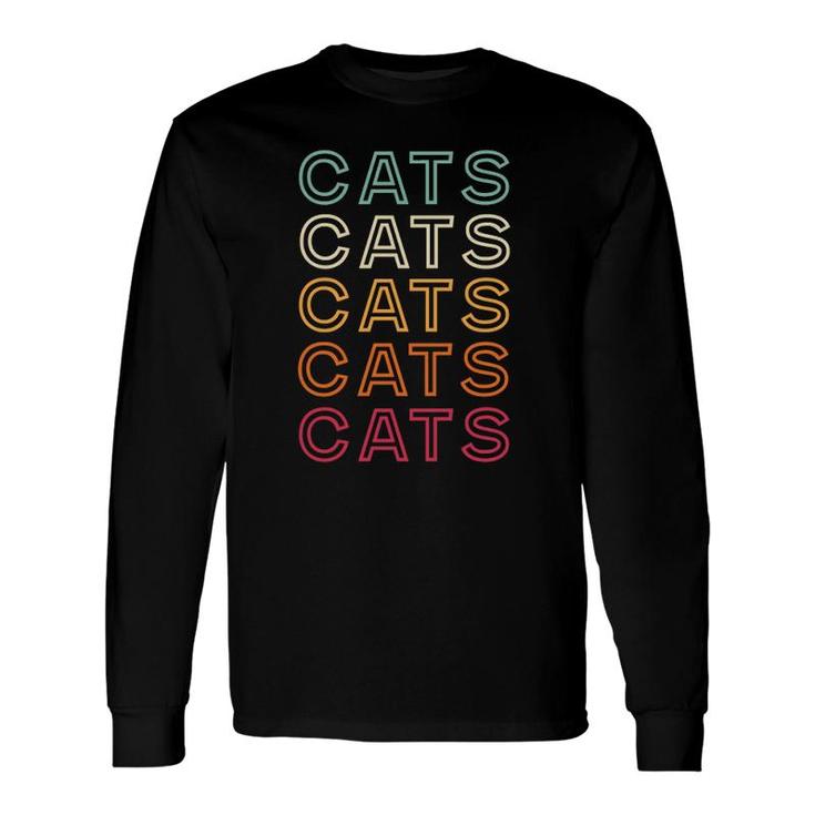 Retro Cats Vintage Cats Long Sleeve T-Shirt T-Shirt