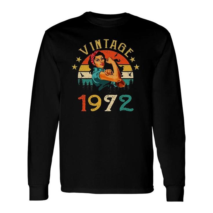 Retro Vintage 1972 Made In 1972 50 Years Old 50Th Birthday Long Sleeve T-Shirt