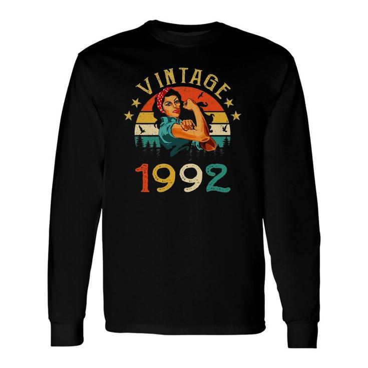 Retro Vintage 1992 Made In 1992 30 Years Old 30Th Birthday Long Sleeve T-Shirt