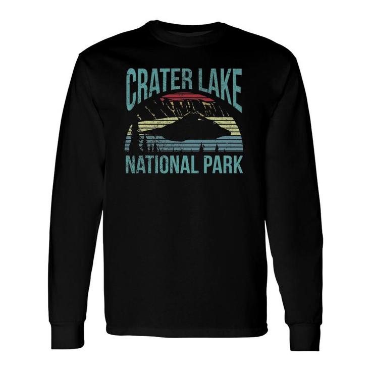 Retro Vintage National Park Crater Lake National Park Long Sleeve T-Shirt