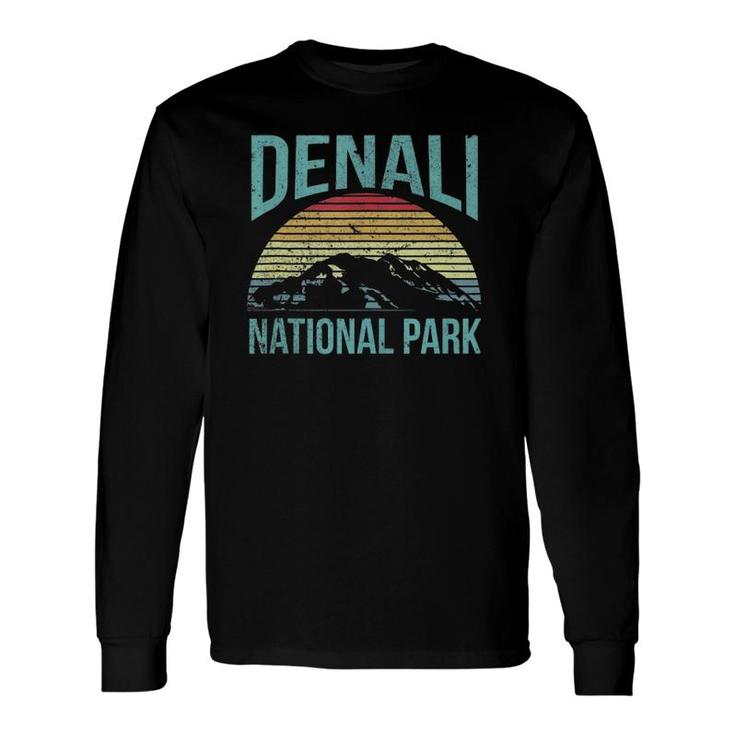 Retro Vintage National Park Denali National Park Long Sleeve T-Shirt
