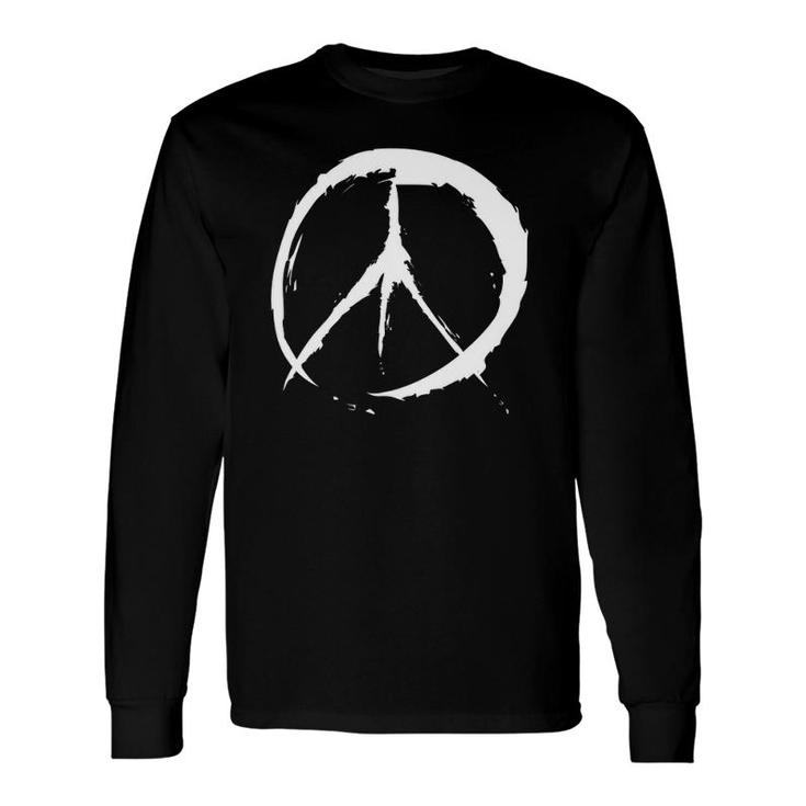 Retro Vintage Peace Sign Long Sleeve T-Shirt