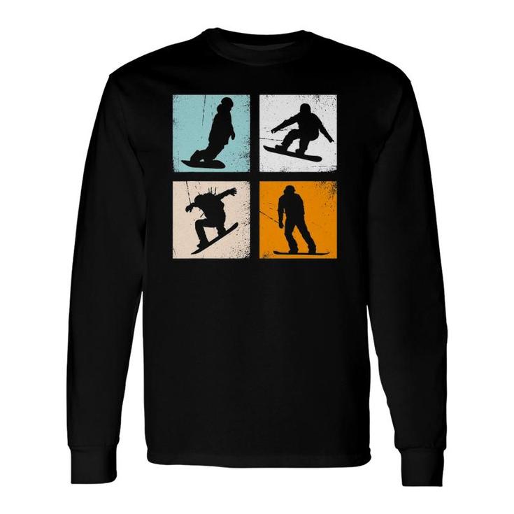 Retro Vintage Snowboard Snowboarding Outfit Long Sleeve T-Shirt T-Shirt