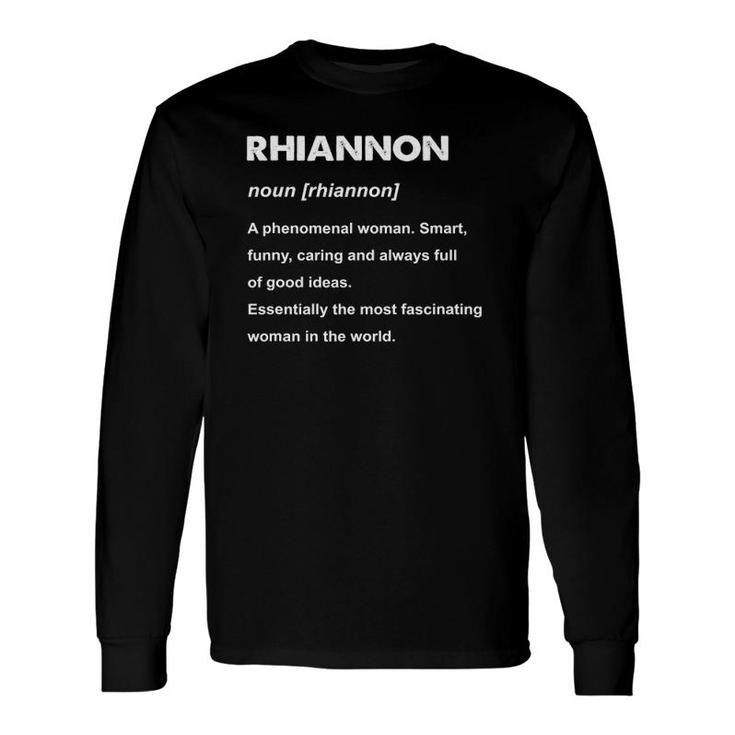 Rhiannon Name Personalized Custom Rhiannon Long Sleeve T-Shirt