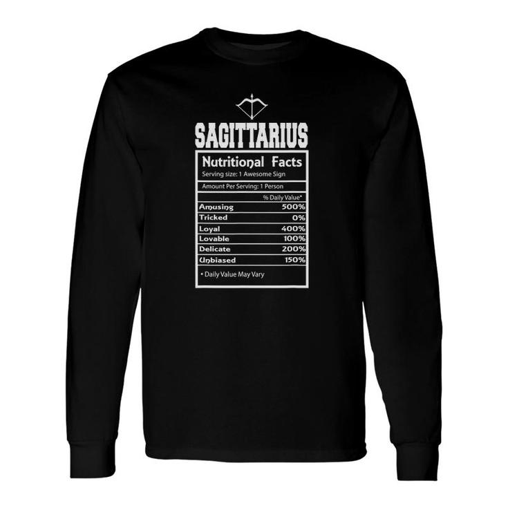 Sagittarian Facts Zodiac Sign Symbol Horoscope Sagittarius Long Sleeve T-Shirt T-Shirt