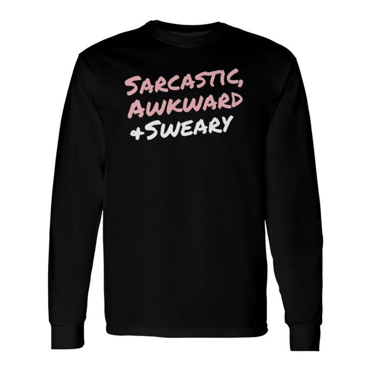 Sarcastic Awkward Sweary Saying For Quote V-Neck Long Sleeve T-Shirt T-Shirt