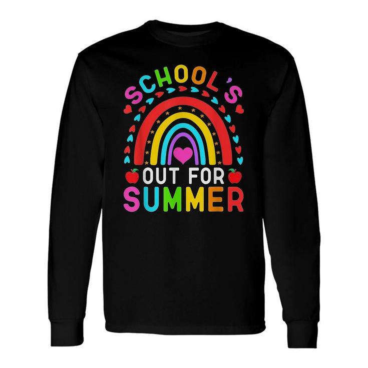 Schools Out For Summer Happy Last Day Of School Teacher Kid Long Sleeve T-Shirt