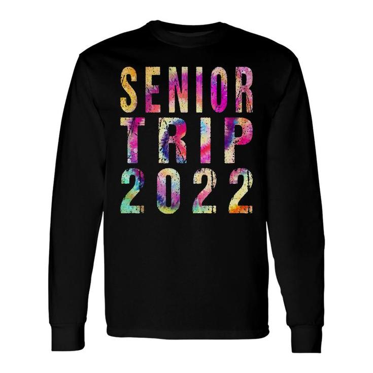Senior Trip 2022 Vintage Tie Dye Graphic Art Long Sleeve T-Shirt