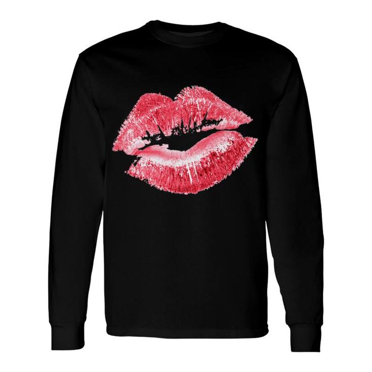 Sexy Lips Cute Valentines Day Lipstick Long Sleeve T-Shirt