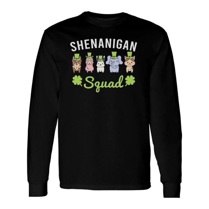 Shenanigan Squad Matching Cute Animals St Patricks Day Long Sleeve T-Shirt