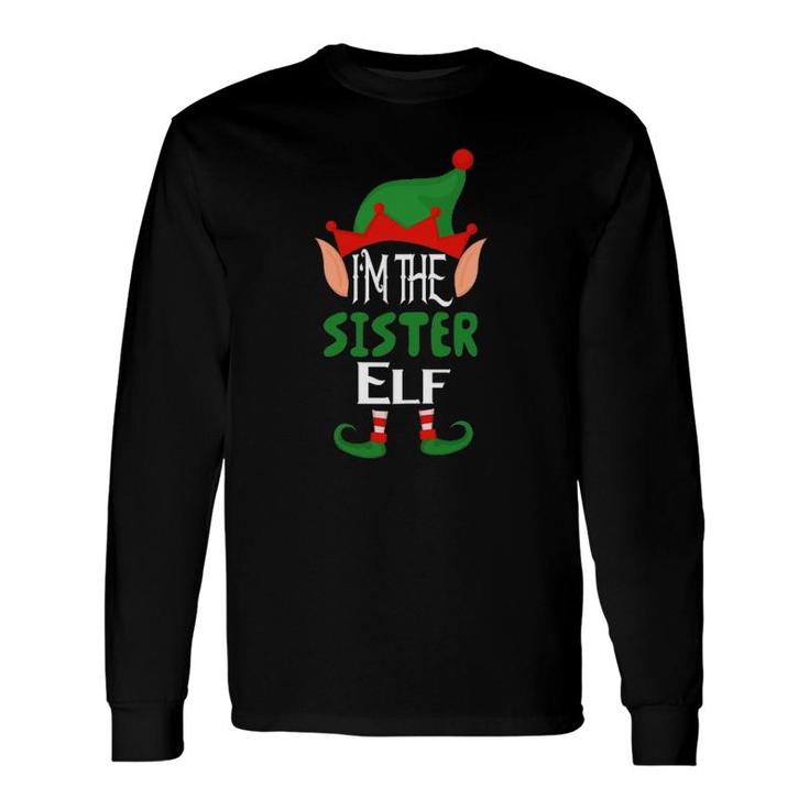 Sister Elf Costume Matching Group Christmas Pjs Long Sleeve T-Shirt