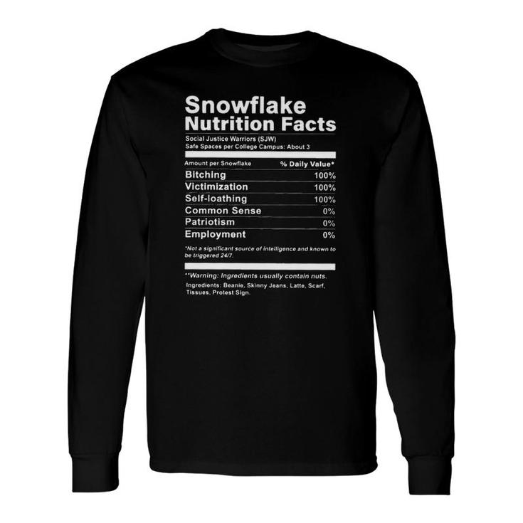 Snowflake Nutrition Facts Special 2022 Long Sleeve T-Shirt