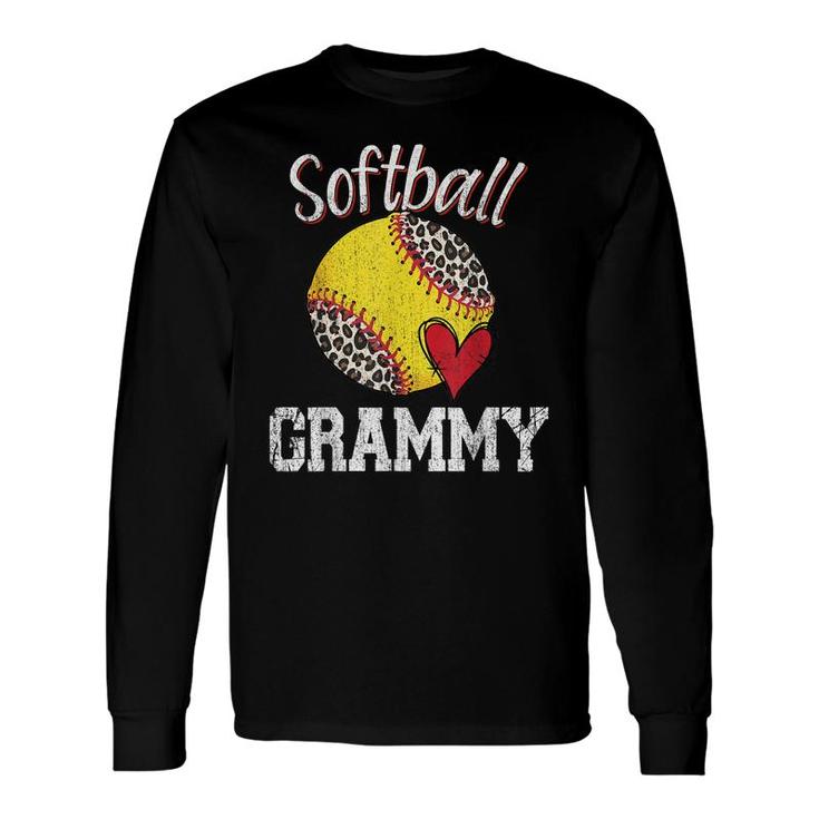 Softball Grammy Leopard Ball  Long Sleeve T-Shirt
