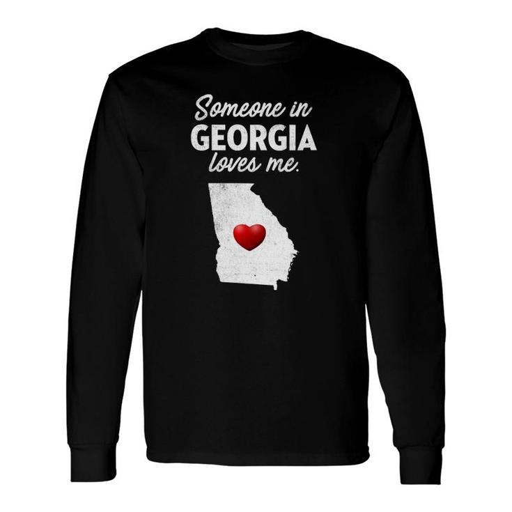 Someone In Georgia Loves Me Georgia Ga V-Neck Long Sleeve T-Shirt T-Shirt