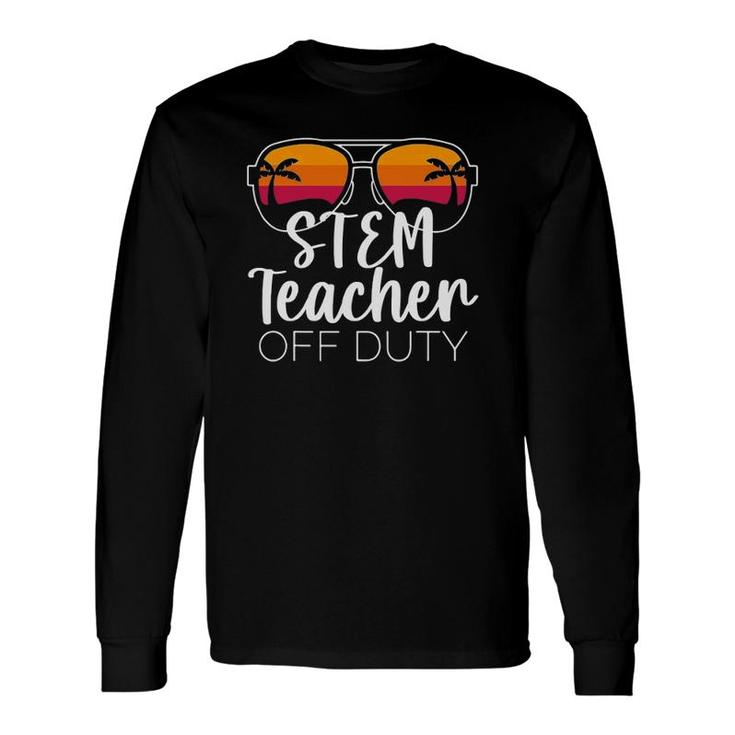 Stem Teacher Off Duty Sunglasses Beach Sunset Long Sleeve T-Shirt
