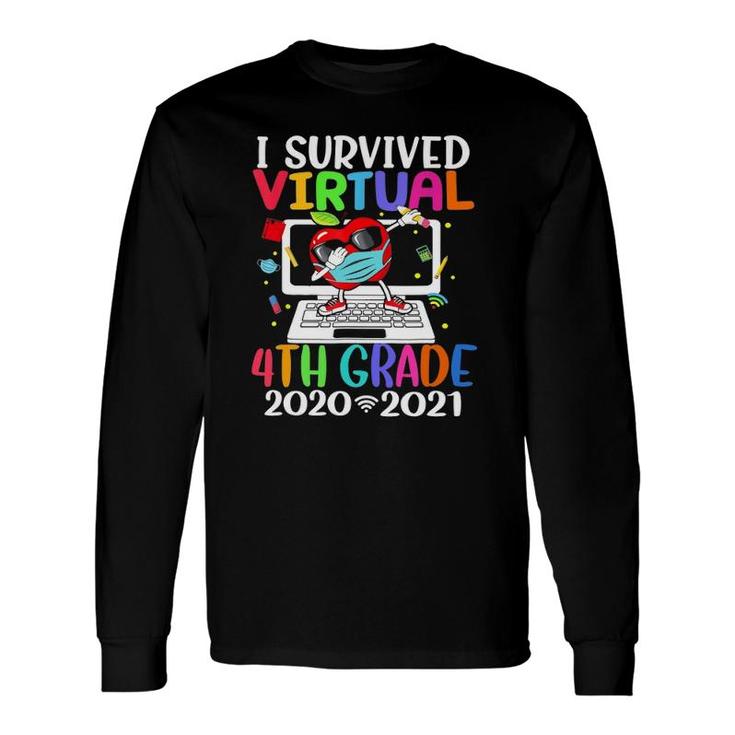 I Survived Virtual Teaching End Of Year Teaching 4Th Grade Long Sleeve T-Shirt