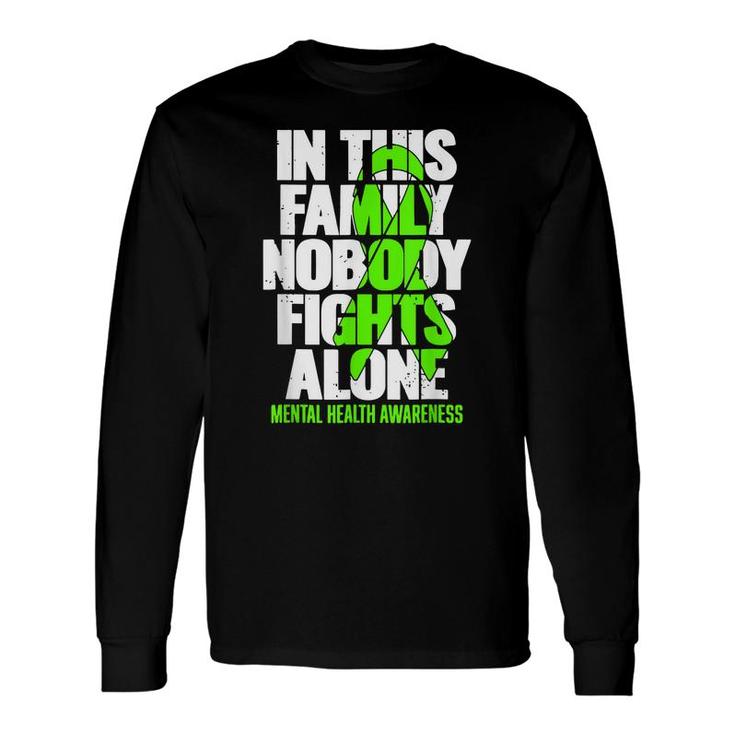 Mental Health Awareness In This Nobody Fight Alone Long Sleeve T-Shirt