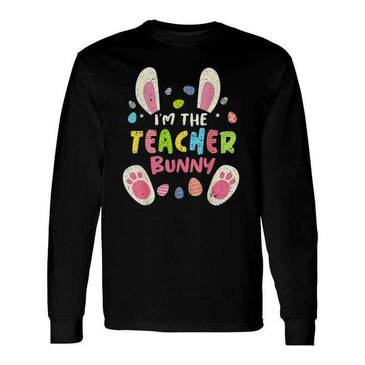 Teacher Easter Matching Party Bunny Face Costume Long Sleeve T-Shirt