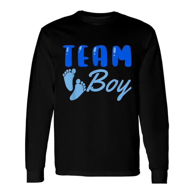 Team Boy Gender Reveal Party Baby Shower Matching Long Sleeve T-Shirt