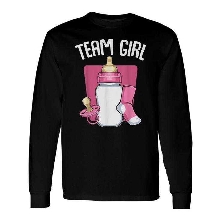 Team Girl Pink Gender Reveal Baby Shower Party Long Sleeve T-Shirt