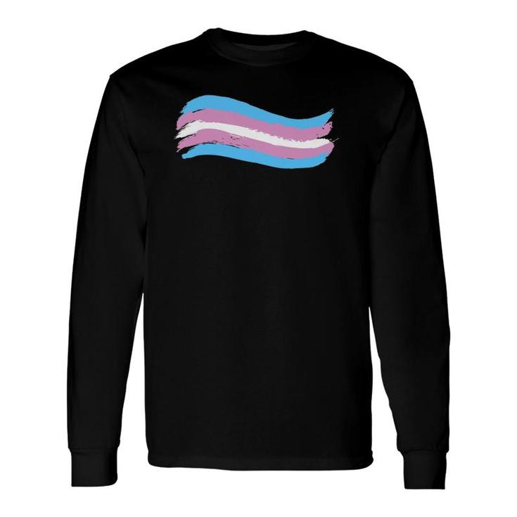 Trans Transgender Pride Flag Pro Lgbtq Cool Lgbt Ally Long Sleeve T-Shirt T-Shirt
