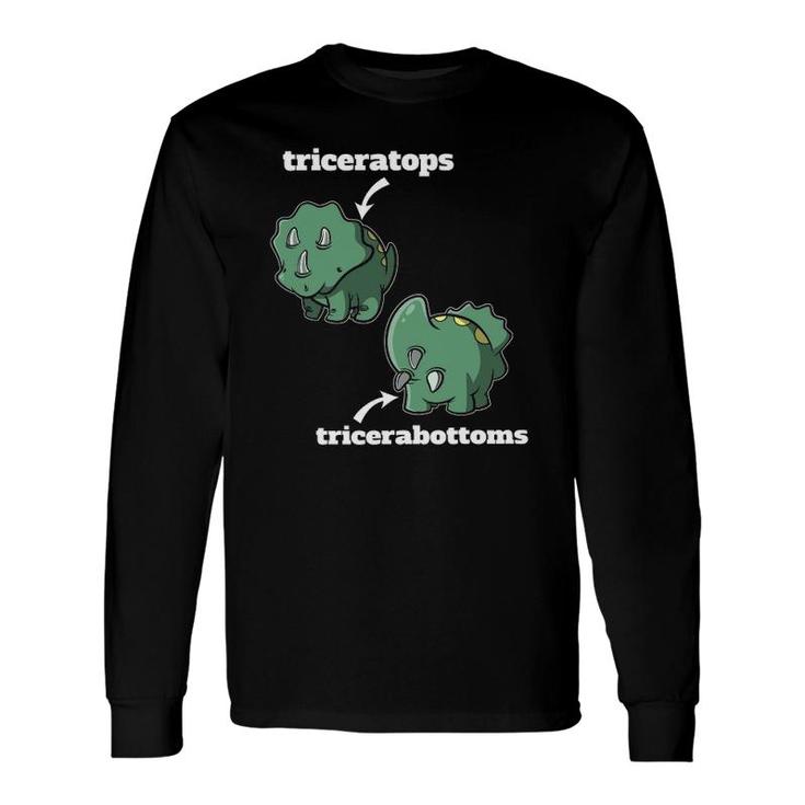 Triceratops Tricerabottoms Dinosaur Long Sleeve T-Shirt