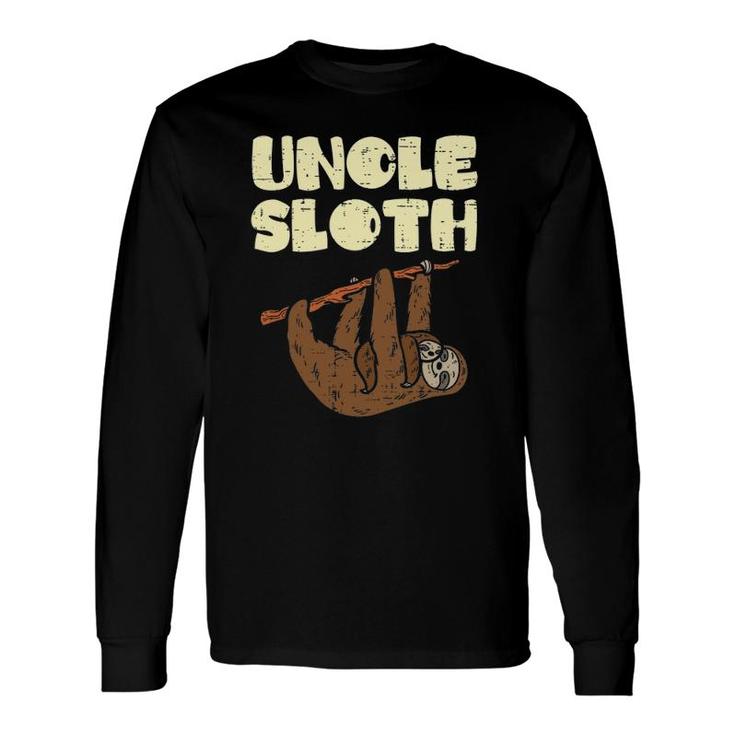 Uncle Sloth Fathers Day Animal Lover Long Sleeve T-Shirt T-Shirt