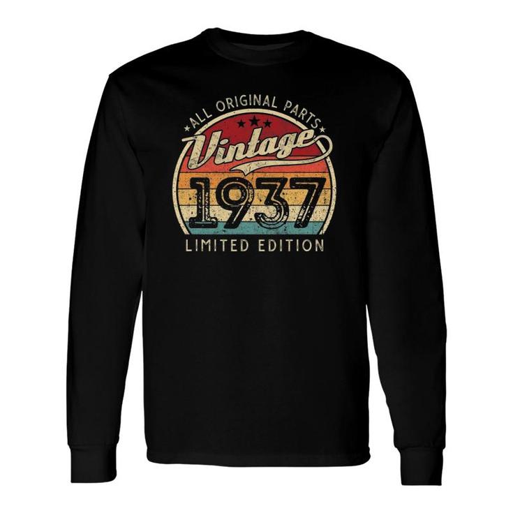 Vintage 1937 Limited Edition 85 Years Old 85Th Birthday Long Sleeve T-Shirt