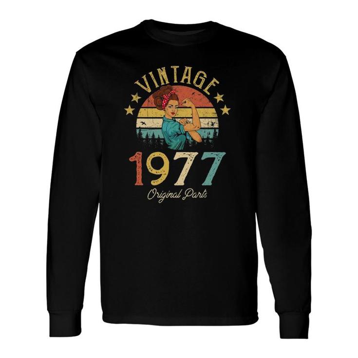 Vintage 1977 Made In 1977 45Th Birthday Women 45 Years Old Long Sleeve T-Shirt
