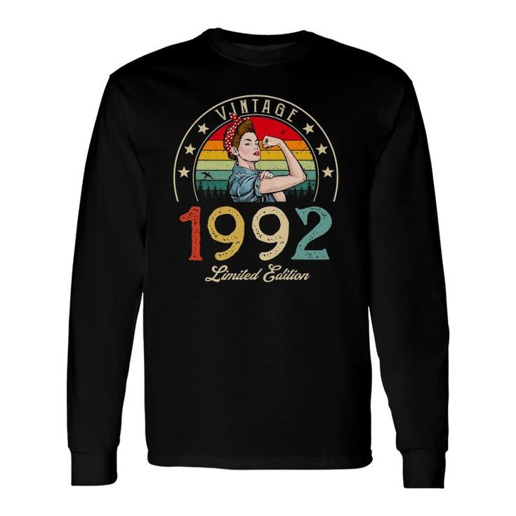 Vintage 1992 Limited Edition 1992 30Th Birthday 30 Years Old Long Sleeve T-Shirt