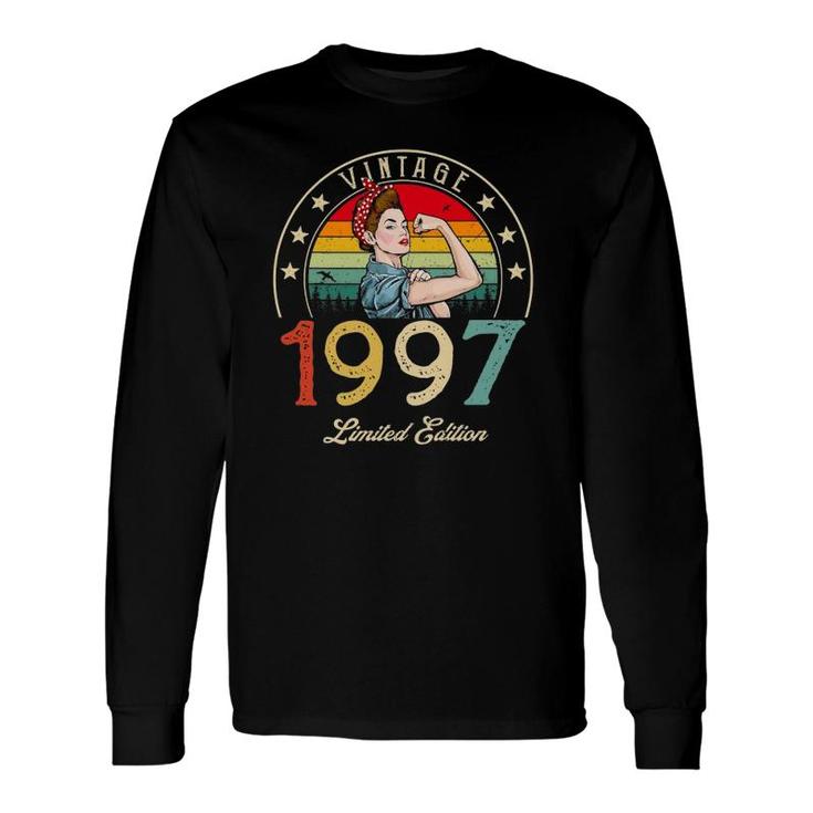 Vintage 1997 Limited Edition 1997 25Th Birthday 25 Years Old Long Sleeve T-Shirt