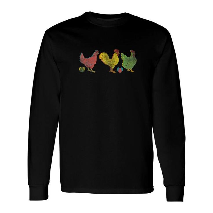 Vintage Chicken Chicken Owner Long Sleeve T-Shirt