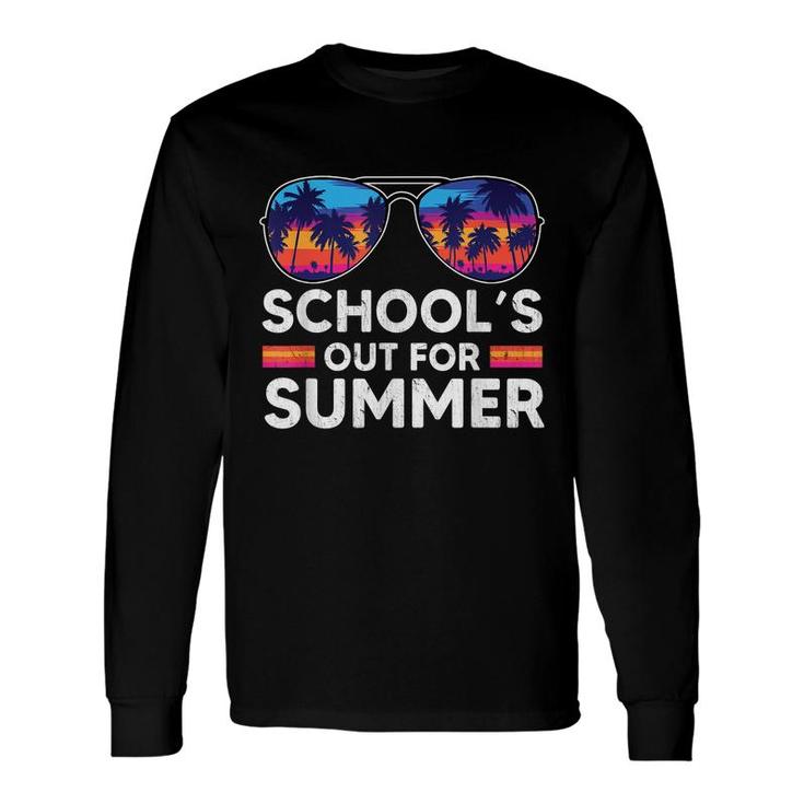 Vintage Last Day Of School Schools Out For Summer Teacher Long Sleeve T-Shirt