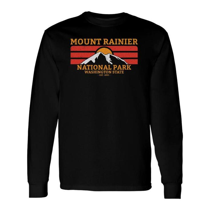 Vintage National Park Mount Rainier National Park Long Sleeve T-Shirt