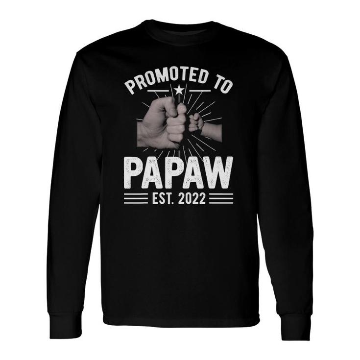 Vintage Promoted To Papaw 2022 Fathers Day New Grandpa Long Sleeve T-Shirt T-Shirt
